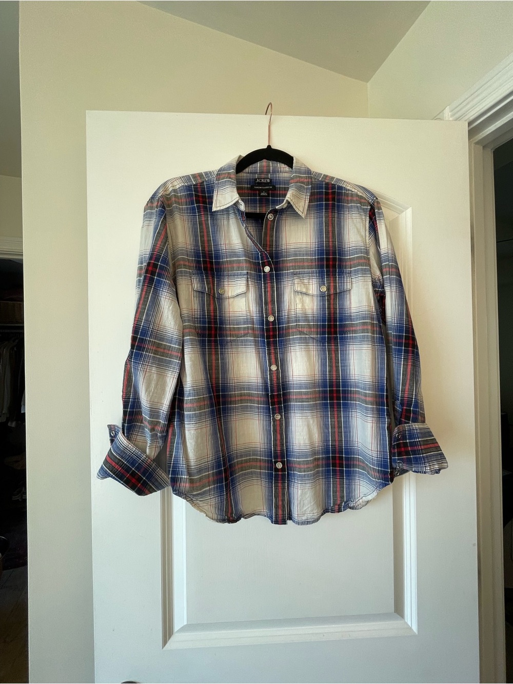 J.Crew snap button shirt size 6